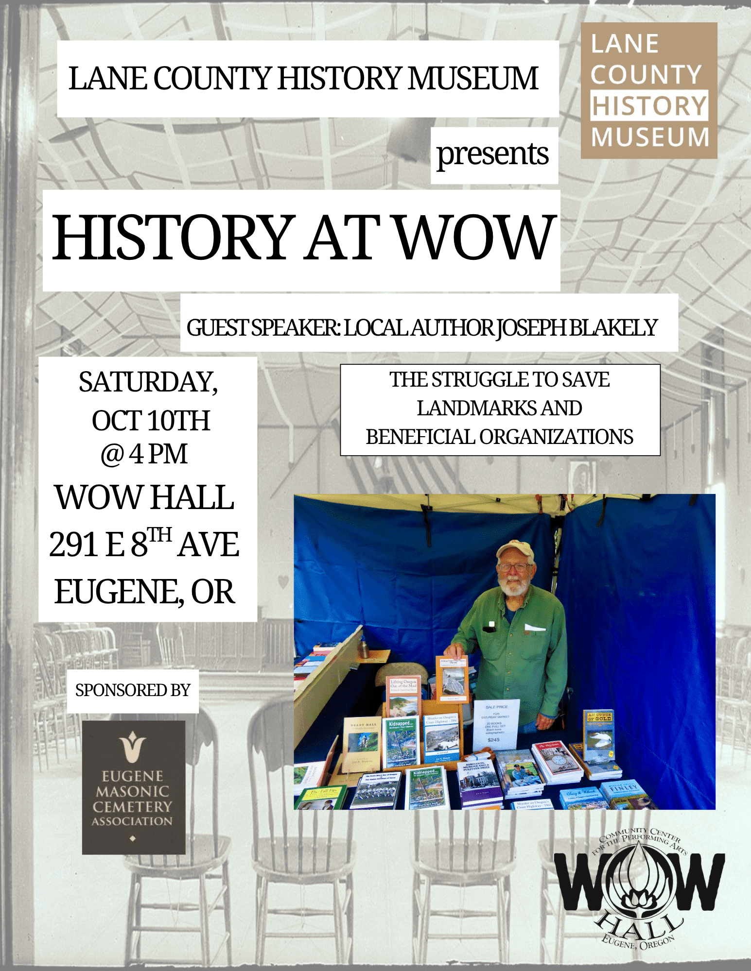 Lane County History Museum presents: History Pubs at the WOW Hall at WOW Hall