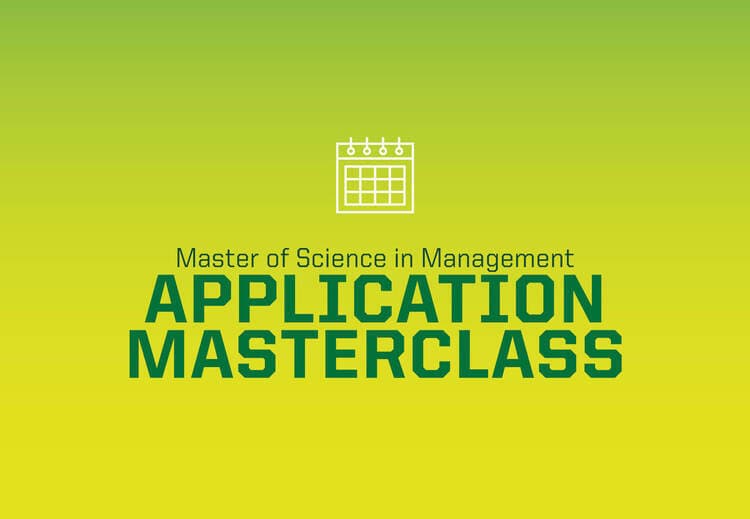 MS in Management Application Masterclass at University of Oregon