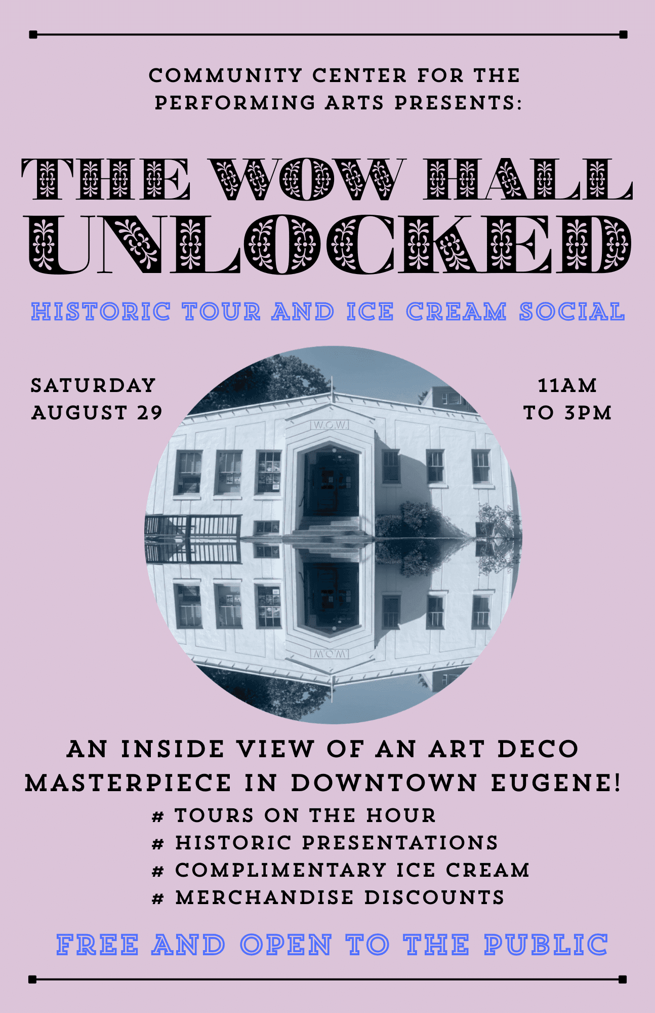 The WOW Hall Unlocked: Historic Tour and Ice Cream Social at WOW Hall