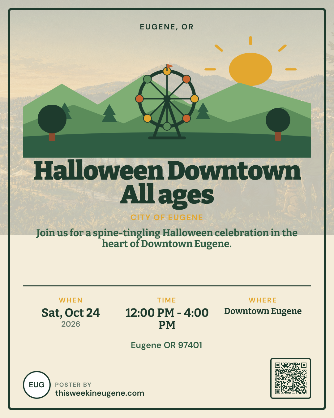 Halloween Downtown All ages — Oct 24, 2026 at Downtown Eugene | This ...